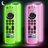 (2Pcs) OneBom Silicone Remote Case Glow in The Dark for Firetv 4K Max (2nd)/Insignia/Pioneer/Omni (QLED) Series with Lanyard, Lightweight Anti-Slip Shockproof(Glow Green&Glow Pink) view 1