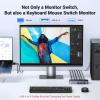 UGREEN USB 3.0 HDMI KVM Switch with 4 USB 3.0 Ports (3 USB-A+1 USB-C) 4K@60Hz Bundle with 8K HDMI 2.1 Cable 48Gbps 6.6FT, Certified Ultra High Speed Cord Aluminum, 4K@240Hz 120Hz 8K@60Hz view 3