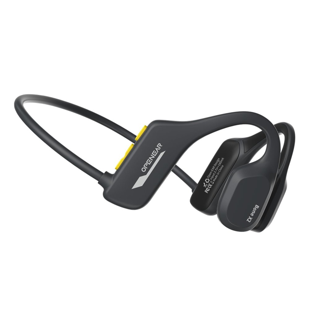 Bone Headphones Conduction Bluetooth 5.3 Open Ear Headphones Bone Conduction Earbuds Open Ear Bone Conduction Headphones With Mic Open-Ear Bluetooth Workout Waterproof Earphones For Sports black