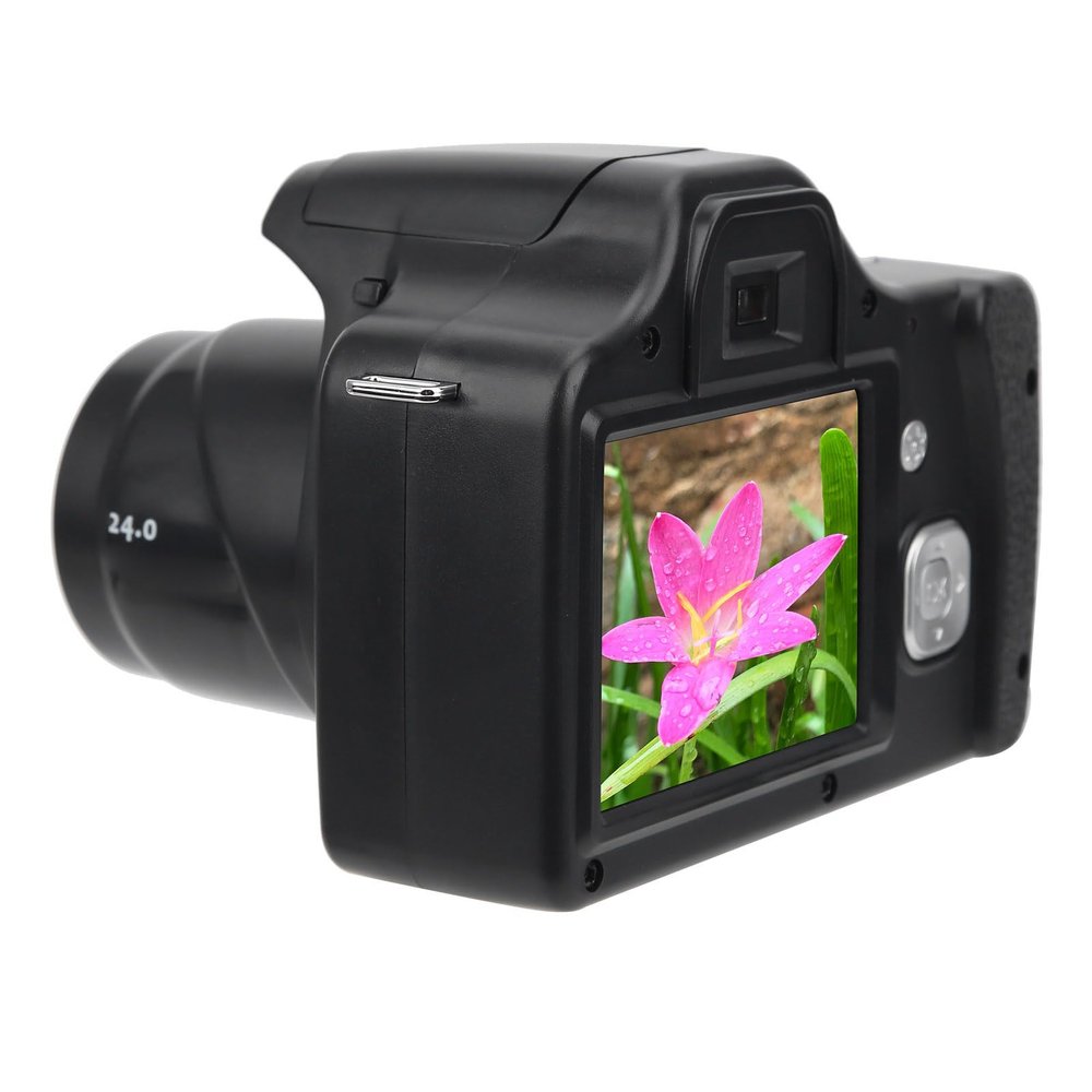 JTLB Portable Digital SLR Camera with 3.0 inch LCD Screen, 18X Zoom, HD Imaging, Long Focal Length for Topnotch Photography Experience (Standard Version + Wide-Angle Lens), JTLBdzu7hafkw6-12