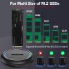 AMZPILOT M.2 NVMe & SATA to USB C Docking Station & Enclosure, M.2 SSD to USB A C Reader Adapter for Both M Key & B+M Key NVMe PCIE and SATA NGFF SSD Dock, Size for 22110 2280 2260 2242 2230 RGB Light view 4