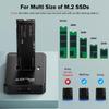AMZPILOT M.2 NVMe & SATA to USB C Docking Station, M.2 SSD to USB A C Reader Adapter for Both M Key & B+M Key NVMe PCIE and SATA NGFF SSD Dock, Size for 22110 2280 2260 2242 2230 Enclosure + Square view 4