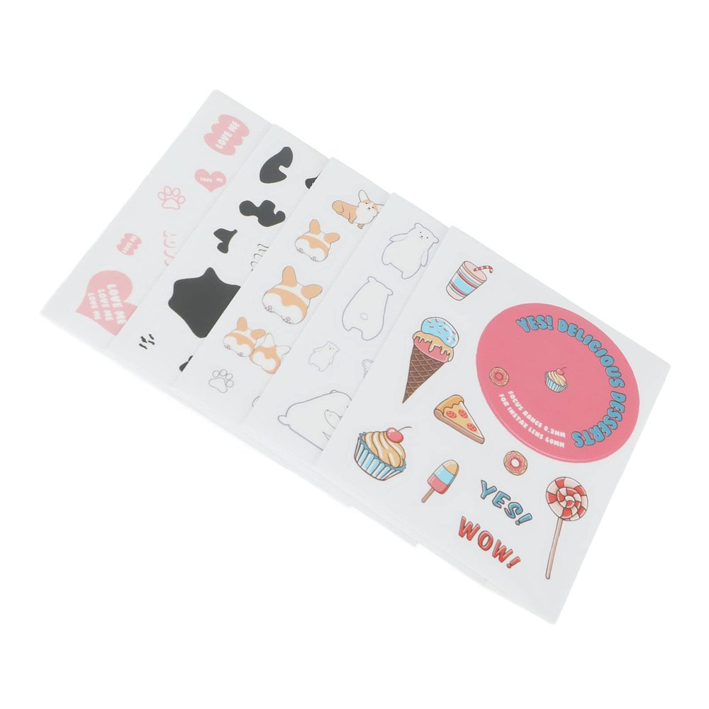 Miokycl Decoration Cute Cartoon DIY Stickers 5 Different Pattern Camera Stickers for Fuji Instax Mini 11 Camera (Dessert Animal Series), Miokyclwugeyhxsoc-11