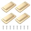Kitchen Cabient Knobs,Furniture Drawer Handle,4PCS Flush Ring Hidden Pull Handles, Zinc Alloy Cabinet Drawer Handle, Invisible Door Knob for Cupboard Drawer Wardrobe with Screws ( Color : Matte Gold ) view 1