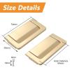 Kitchen Cabient Knobs,Furniture Drawer Handle,4PCS Flush Ring Hidden Pull Handles, Zinc Alloy Cabinet Drawer Handle, Invisible Door Knob for Cupboard Drawer Wardrobe with Screws ( Color : Matte Gold ) view 2