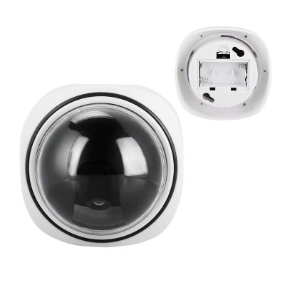Pilipane Outdoor Indoor Fake Camera, Dome Fake Security Camera with Flashing Red LED Light Wireless Surveillance Dummy Cameras, Indoor Outdoor Surveillance Camera