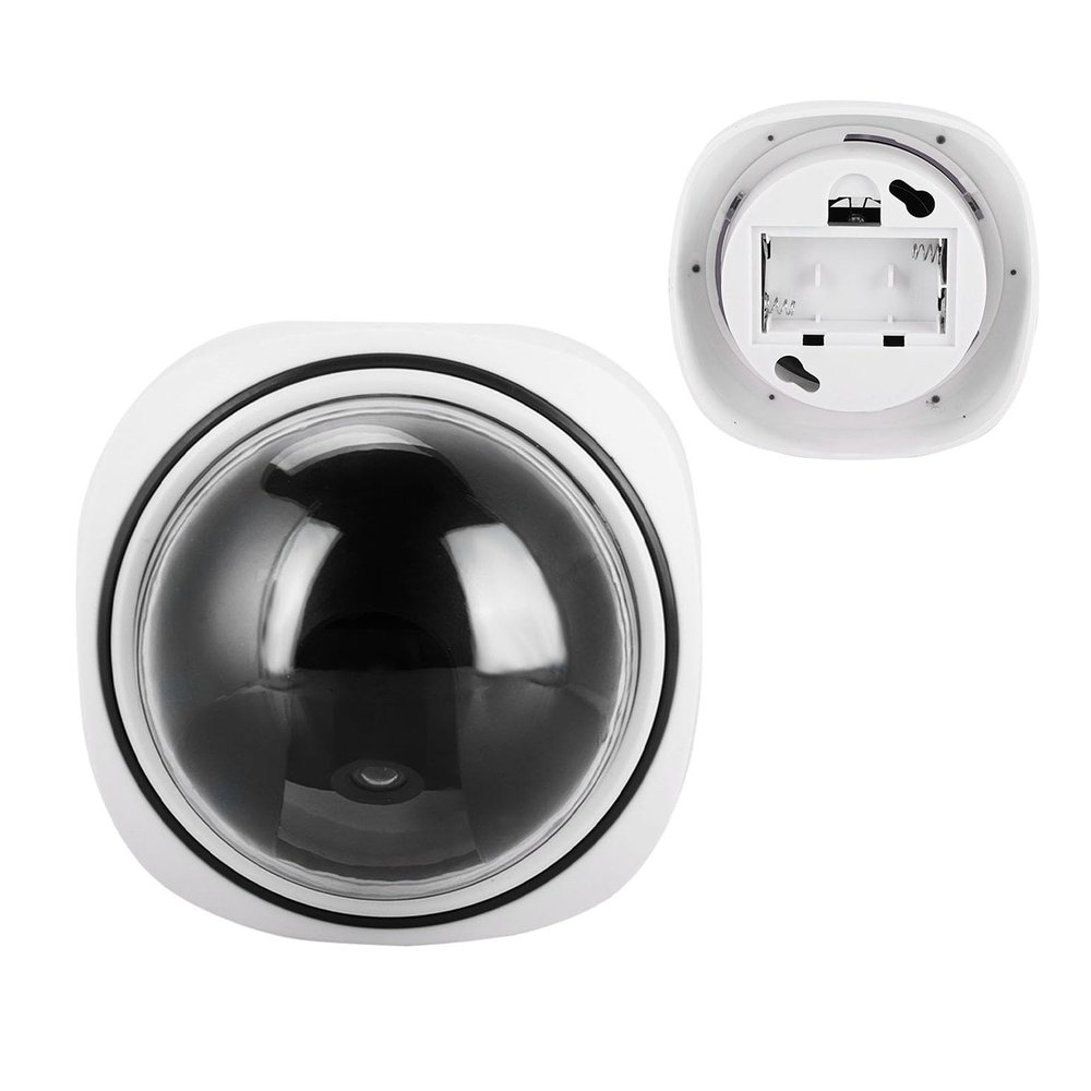Pilipane Outdoor Indoor Fake Camera, Dome Fake Security Camera with Flashing Red LED Light Wireless Surveillance Dummy Cameras, Indoor Outdoor Surveillance Camera