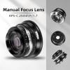Pergear 25mm F1.7 Large Aperture Manual Lens for FX Mount Cameras, Compatible with Fuji APS-C Cameras X-T3 X-H1 X-Pro2 X-E3 X-T1 X-T2 X-T4 X-T5 X-T10 X-T20 X-T200 XS10 X-A2 X-E2 (Black) view 2