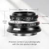 Pergear 25mm F1.7 Large Aperture Manual Lens for FX Mount Cameras, Compatible with Fuji APS-C Cameras X-T3 X-H1 X-Pro2 X-E3 X-T1 X-T2 X-T4 X-T5 X-T10 X-T20 X-T200 XS10 X-A2 X-E2 (Black) view 3