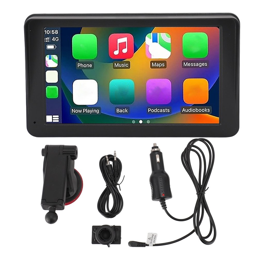 7 Double Din Car Stereo, Portable Android Auto, Bluetooth 5.0 Audio Receiver, Multimedia Player, Navigation, Mirror Link, Voice Control, for Cars