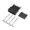 10-100Kts Molex 5.08mm Pitch Black 4Pin IDE Female One-Piece Nylon Shell Plug 4PIn Power Connector with Terminals (Size : 50Sets) view 1