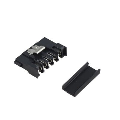 10Pcs Black IDE HDD Sata Power Male Female Connector with Copper Terminal Metal Pin Fit Compatible Hard Disk (Color : SATA Lock with 180)
