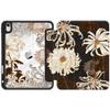 MEEgoodo Case for iPad A16 11th Generation 11 inch 2025/10th Gen 10.9 inch 2022, Cover with Clear Acrylic Back Shell,Tablet Case with Pencil Holder+Auto Wake/Sleep+Trifold Stand, White Chrysanthemums view 2