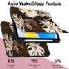 MEEgoodo Case for iPad A16 11th Generation 11 inch 2025/10th Gen 10.9 inch 2022, Cover with Clear Acrylic Back Shell,Tablet Case with Pencil Holder+Auto Wake/Sleep+Trifold Stand, White Chrysanthemums view 3
