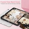 MEEgoodo Case for iPad A16 11th Generation 11 inch 2025/10th Gen 10.9 inch 2022, Cover with Clear Acrylic Back Shell,Tablet Case with Pencil Holder+Auto Wake/Sleep+Trifold Stand, White Chrysanthemums view 4