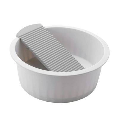 Plastic Laundry Basin with Non Slip Wash Board for Clothes