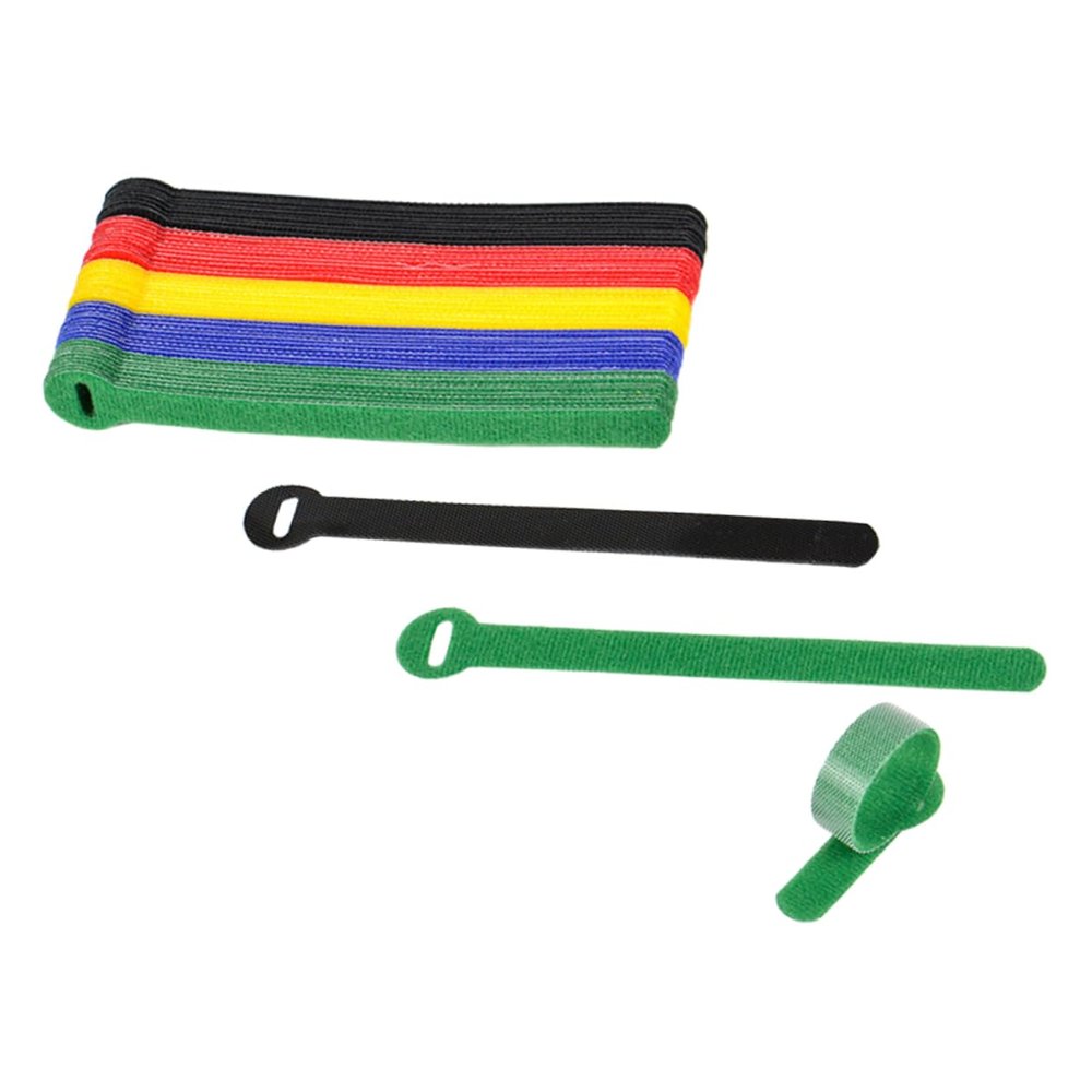 Angoily 50pcs Cord Fixing Straps Reusable Cable Ties Cable Organizers Tidy up Your Electronics No Tangle