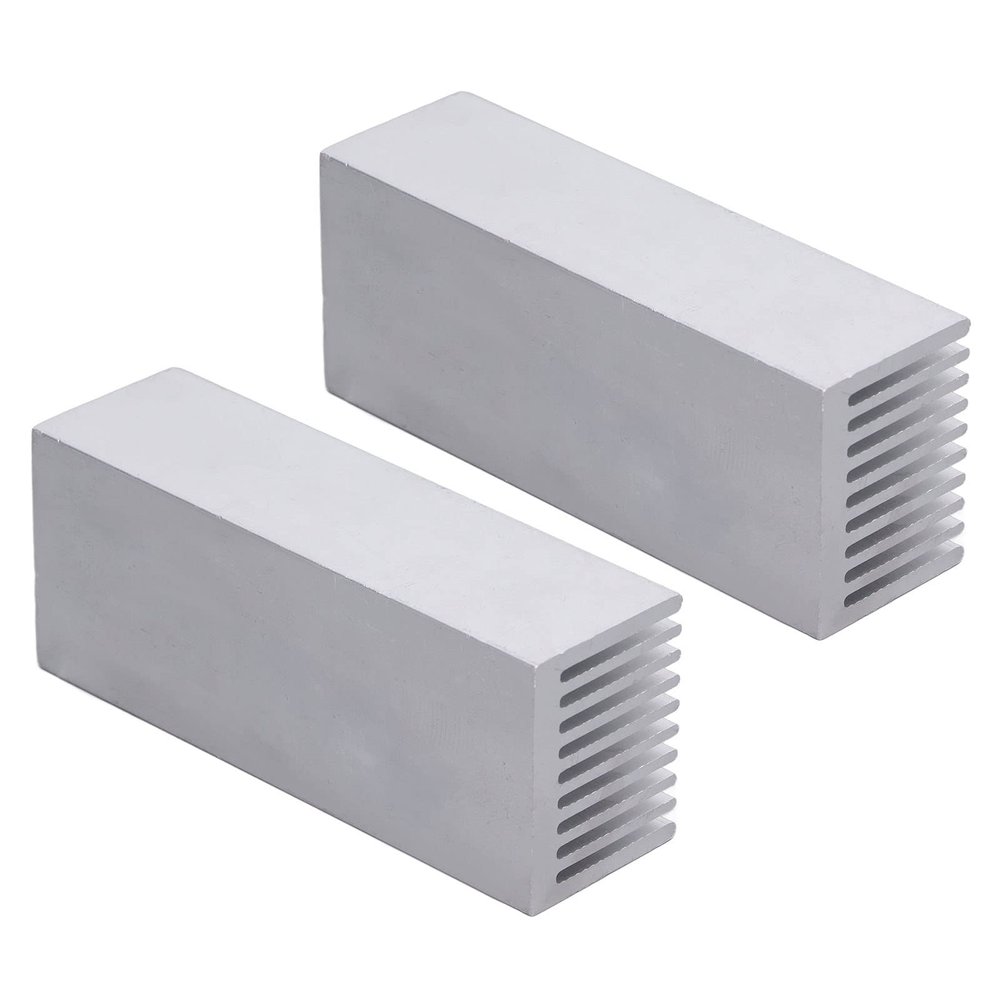 2Pcs Aluminum HeatHeatsink Kit for CPU Electronic Chip, Compact Sizes, High Efficiency Aluminum Material for PCB Ultrasonic Router (Without Adhesive)