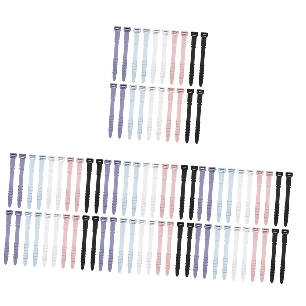 DOITOOL 4sets Cable Winders Cable Organizer Silicon Data Organizer Cord Ties Electronics Modern Design Wire 20pcs*4