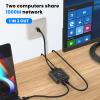 Gigabit Ethernet Splitter 1 to 2 High Speed 1000Mbps, LAN Network Splitter with USB Power Cable, Gigabit RJ45 Internet Ethernet Splitter for Cat 5/5e/6/7/8 Cable [2 Devices Networked Simultaneously] view 3