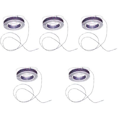 POPETPOP 5rolls Fishing Line Braid Fishing Rod Ring Guides Fish Tape Wire Threader Tool Monofilament Holder