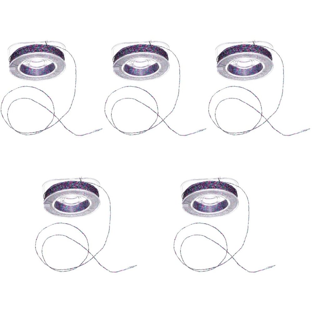 POPETPOP 5rolls Fishing Line Braid Fishing Rod Ring Guides Fish Tape Wire Threader Tool Monofilament Holder