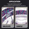 POPETPOP 5rolls Fishing Line Braid Fishing Rod Ring Guides Fish Tape Wire Threader Tool Monofilament Holder view 2