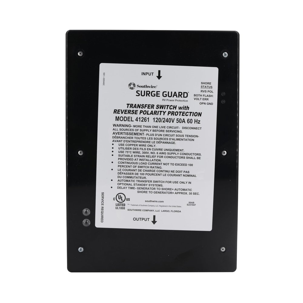 Entry Level 50A Surge Guard Reverse Polarity Transfer Switch