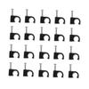 DOITOOL 500pcs Black Plastic Cable Clips for Wire Management Cord Organizers for Home Office and School Easy to Install Wire Holders for Cables and Phone Lines view 2