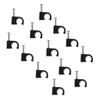 DOITOOL 500pcs Black Plastic Cable Clips for Wire Management Cord Organizers for Home Office and School Easy to Install Wire Holders for Cables and Phone Lines view 4