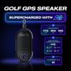 Blue Tees Golf Player Go - Golf GPS Speaker, Powered by AI, Compact GPS Speaker, Auto Course Recognition, Bluetooth Audio, 40,000+ Courses, IPX7 Waterproof, 16+ hr Battery, Built-in Magnetic Strip view 2