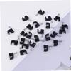 DOITOOL 400pcs Black Cable Clips for Organizing Cords Wire Fasteners for Cable Winder for Smooth for Phone Lines and Ethernet view 3