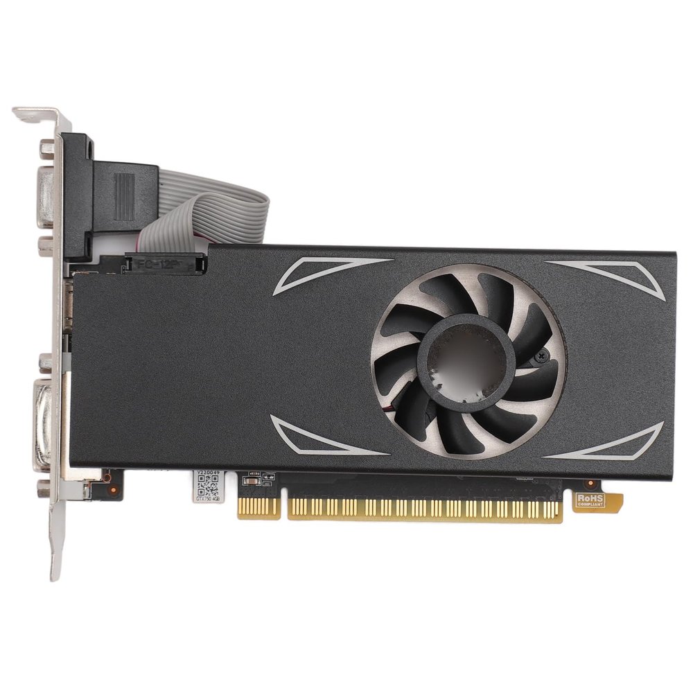 107 Graphics Card, 128Bit 4GB GDRR5 1020/1053MHz, PCI Express 3.0 Gaming Graphics Card, HDMI DVI VGA with Cooling Fan for Office and PC Gaming