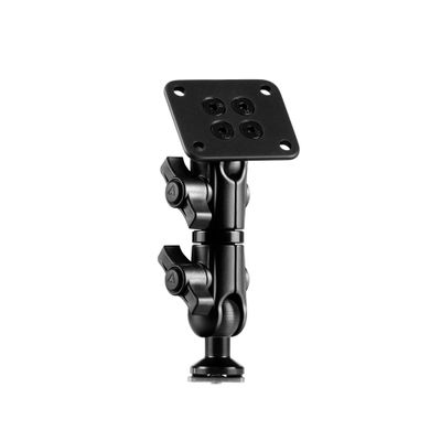 Tackform Slim Track Base Mount - GPS/Monitor 4-Hole AMPS | Industry Standard 30mm x 38mm Hole Pattern | 3.5" Arm | (Base Mounts are ONLY Compatible with Tackform Slim Track Brackets)