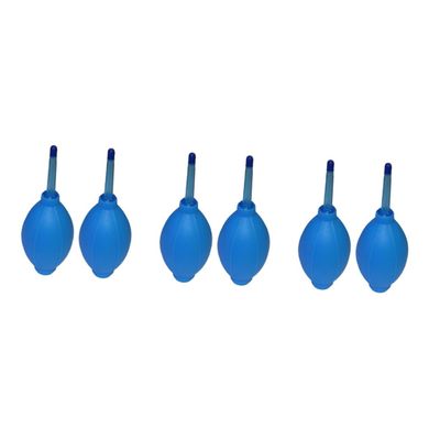 DirectNine Basics 6pcs Silicone Air Blower Pump Dust Cleaner Tool for Phone Camera Keyboard Oval Shaped Design with Short Nozzles for Dust Removal