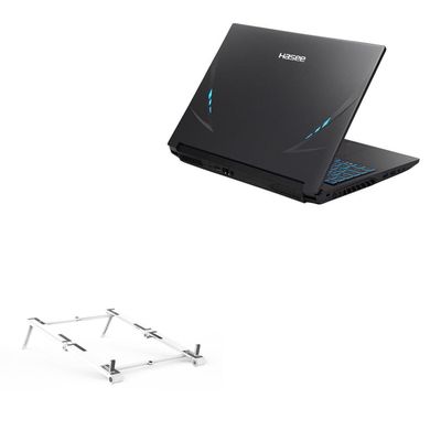 BoxWave Stand and Mount Compatible with Hasee Ares Z7-CT7VA - Pocket Aluminum Stand 3-in-1, Portable Multi Angle Viewing Riser - Metallic Silver