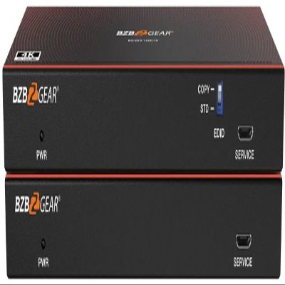 BZBGEAR 4K Ultra HD DisplayPort 1.2a KVM Extender Kit - Long Range Over Cat6 up to 150m, Bi-Directional POC with USB, IR & RS232 - BG-EXD-150C