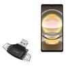 BoxWave Smart Gadget Compatible with Sharp Aquos R8 - AllReader SD Card Reader, microSD Card Reader SD Compact USB - Jet Black view 1