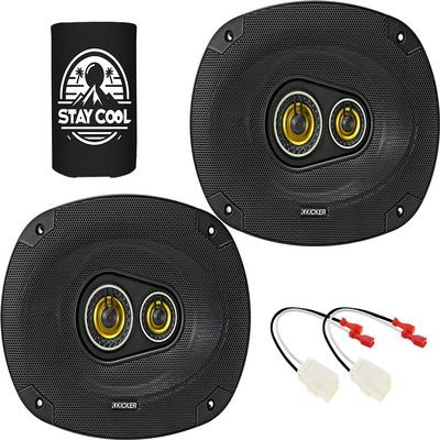 KICKER Speakers 6x9 inch for RAM 1500/2500/3500 (Amplified) 2019-2023 Upgrade Kit - Pair of CS Series with Harness, Car Audio Front or Rear Door Speaker CSC6934, 46CSC6934