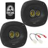 KICKER Speakers 6x9 inch for RAM 1500/2500/3500 (Amplified) 2019-2023 Upgrade Kit - Pair of CS Series with Harness, Car Audio Front or Rear Door Speaker CSC6934, 46CSC6934 view 1
