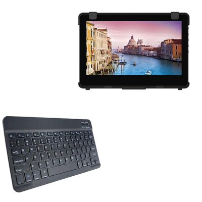 BoxWave Keyboard Compatible with Gechic 1102I (11.6 in) - SlimKeys Bluetooth Keyboard, Portable Thin with Chiclet-Style Keys - Jet Black