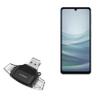 BoxWave Smart Gadget Compatible with Sharp Aquos Sense7 - AllReader SD Card Reader, microSD Card Reader SD Compact USB - Jet Black view 1