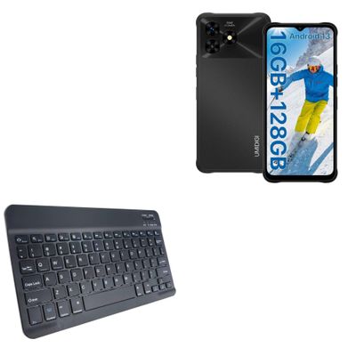 BoxWave Keyboard Compatible with Umidigi G5 Mecha - SlimKeys Bluetooth Keyboard, Portable Thin with Chiclet-Style Keys - Jet Black