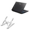 BoxWave Stand and Mount Compatible with Hasee Ares Z7-CT7VA - Compact QuickSwitch Stand, Portable Multi Angle Viewing Foldable Riser - Metallic Silver view 1