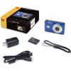 Kodak PIXPRO FZ55 Blue 16MP Digital Camera 5X Optical Zoom 28mm Wide Angle 1080P Full HD Video 2.7" LCD Camera + 64GB Card and Reader + Case + Memory Wallet + Tripod + Cleaning Bundle view 4