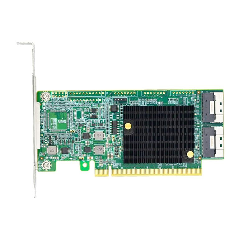 DirectNine Basics PCIe 4.0 x16 to Two SlimSAS SFF-8654 8i Retimer Adapter - LRNV9F24