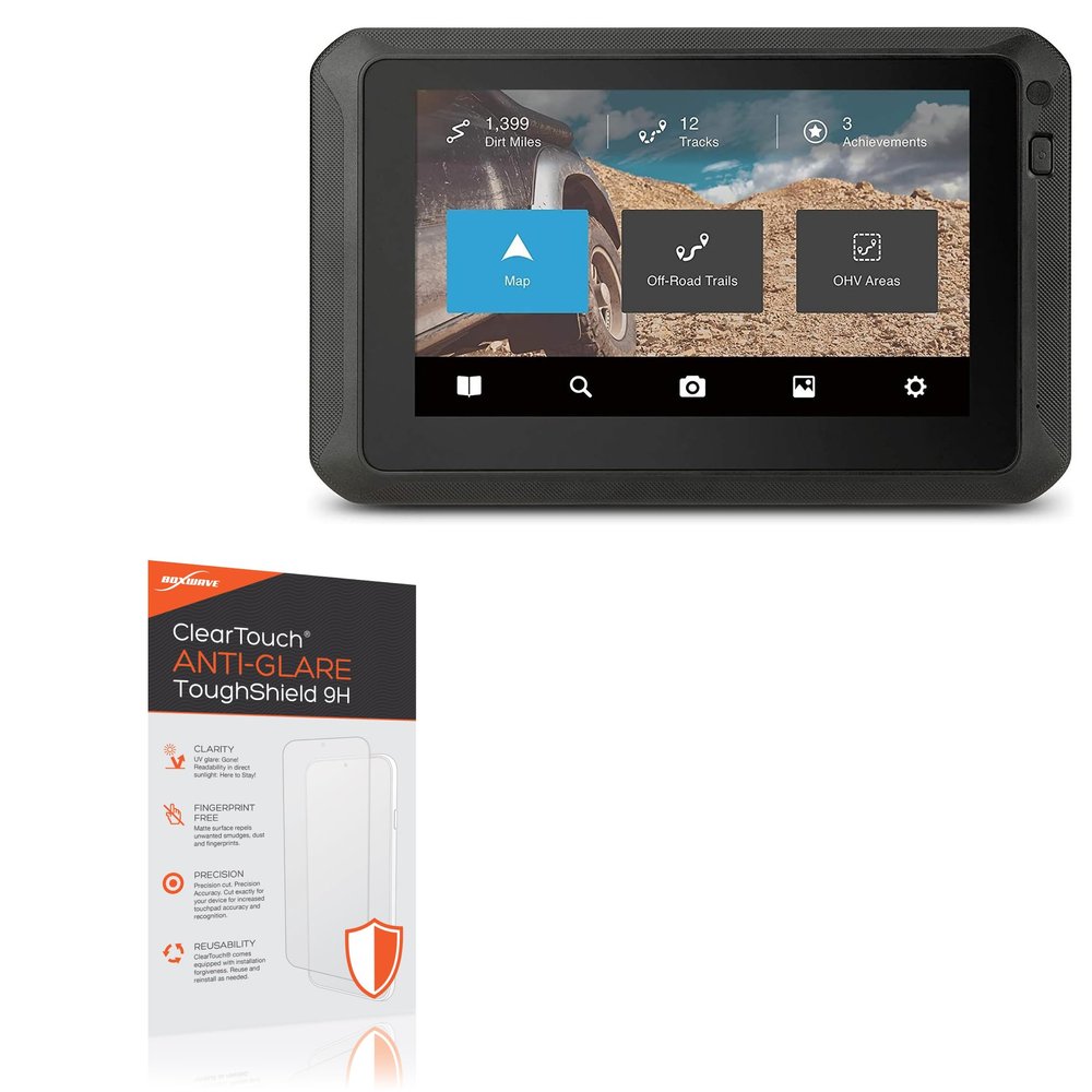 BoxWave Screen Protector Compatible with Magellan TRX7 CS Pro - ClearTouch Anti-Glare ToughShield 9H (2-Pack), Anti-Glare 9H Tough Flexible Film Screen Protector