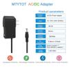 12 Volt Power Supply 1A Universal AC/DC Adapter, 100-240 50/60Hz AC to DC 12V 1Amp Transformer, DC 12V 12W Power Adapter Cord, 5.5mm x /2.1mm2.5mm Plug view 3
