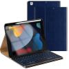 OPAKIT Leather Keyboard Case for iPad 9th/8th/7th Generation 10.2 inch, iPad Pro 10.5-inch Air 3rd Case with Pencil Holder, 7 Color Backlight BT Keyboard (2021/2020/2019/2017), NavyBlue view 1