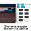 OPAKIT Leather Keyboard Case for iPad 9th/8th/7th Generation 10.2 inch, iPad Pro 10.5-inch Air 3rd Case with Pencil Holder, 7 Color Backlight BT Keyboard (2021/2020/2019/2017), NavyBlue view 3